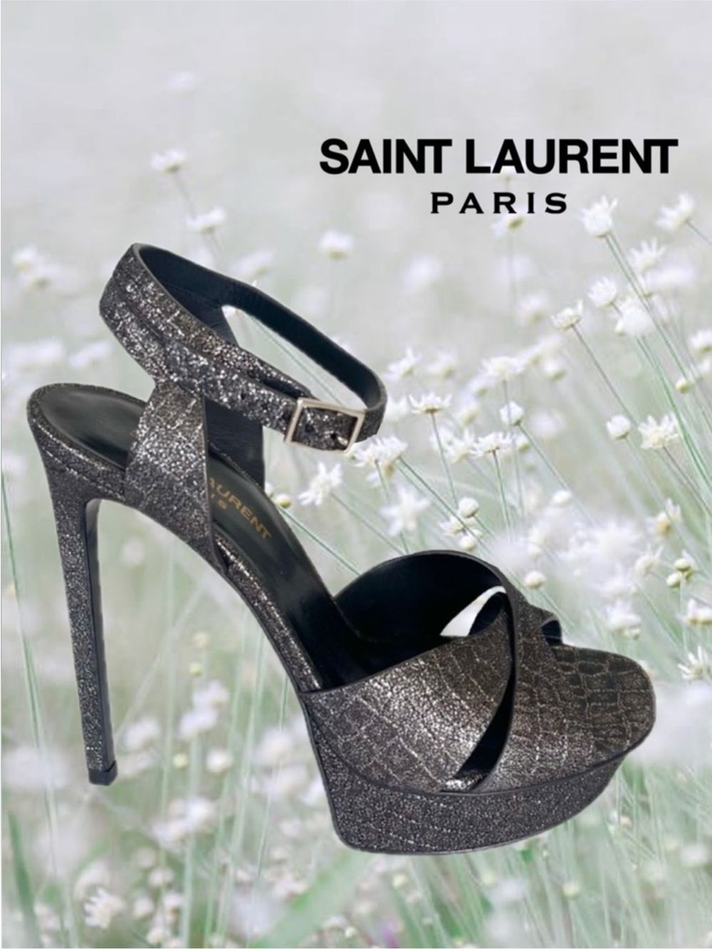 AUTHENTIC SAINT LAURENT PYTHON HEELS